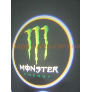 Подсветка дверей авто - monster energy
